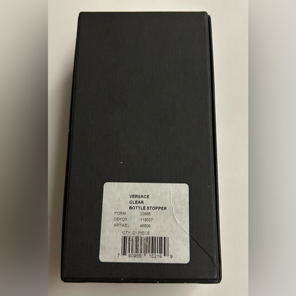 New in Box Versace Rosenthal Crystal Bottle Stopper Medusa Head on both sides - Picture 5 of 16